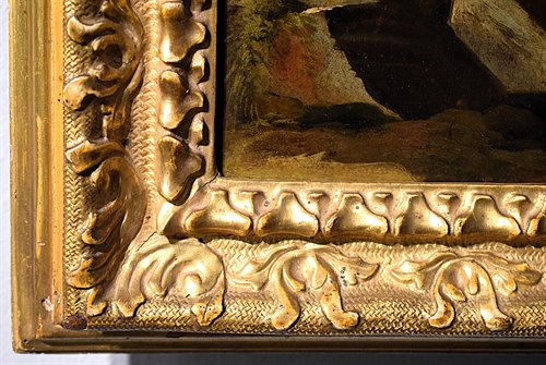 Paysage avec ruines architecturales